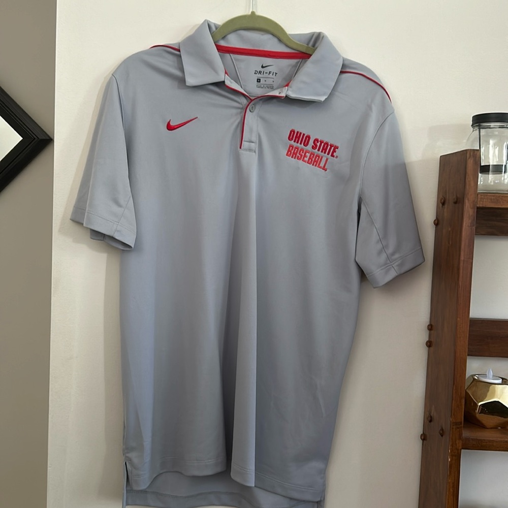 Men’s Nike dri fit Ohio State baseball polo.